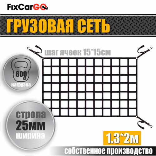 Сеть крепления груза 25 мм. 1,3*2 м. Сеть крепления груза 25 мм. 1,3*2 м.